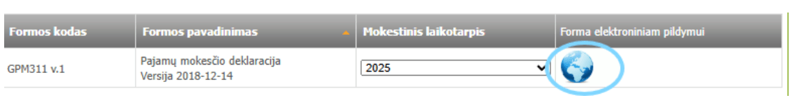 Pajamų mokesčio deklaracija