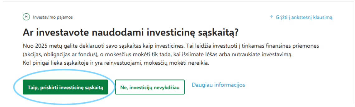 Investicinė sąskaita